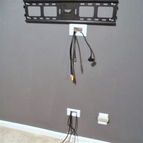 wall mounted tv running cables